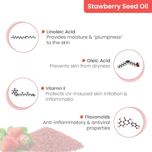 Image of Keya Seth Aromatherapy Aromatic Lip Jelly Strawbery, Tinted Lip Balm, Strawbery Seed Ol) & Shea Butter, Brightening and Moisturizing Dark Lips (Pack Of 3)