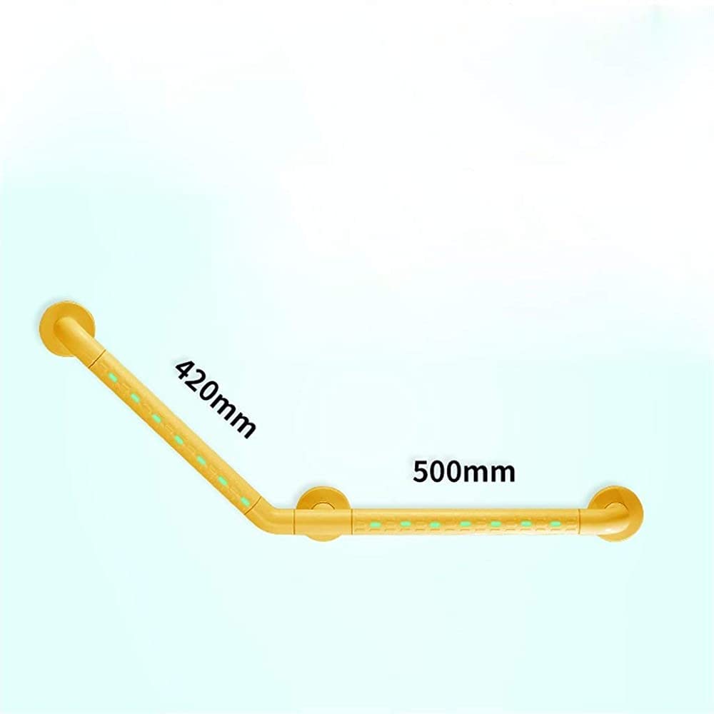 Corrimano, Maniglie di Sicurezza, Corrimano con Barra di Sostegno, Corrimano Antiscivolo 135 Gradi in Nylon e Acciaio Inossidabile, Corrimano Antiscivolo per Bagno, corridoio, vasc