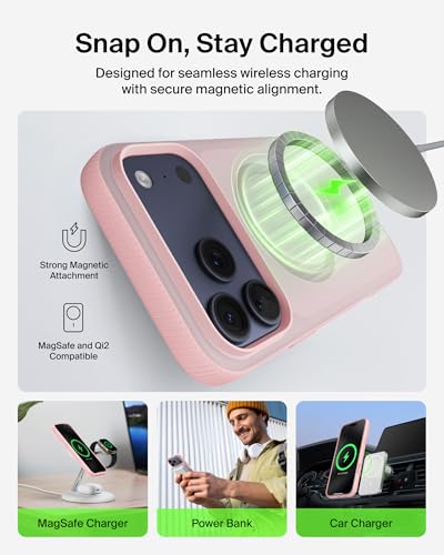 Image of Belkin iPhone 17 Pro Max Case | Slim, Anti-Yellowing, Anti-Scratch, 4M Drop Protection | 2 Years Warranty | Grip - Pink