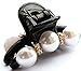 AKOAK 2 Pcs/Lot Crystal Pearl Hair Clip Black Claw Clip for Women/Baby Party Festival Rhinestone Hairpin