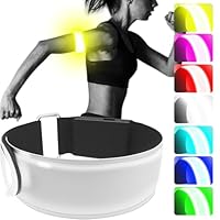 OnePro ランニング ライト【7カラーチェンジ 簡単装着】 Type-C充電式 LEDアームバンド 防水 夜間 散歩 ジョギング ウォーキング 反射バンド 反射板 光る腕輪 夜間の事故防止 ライブ 推し活