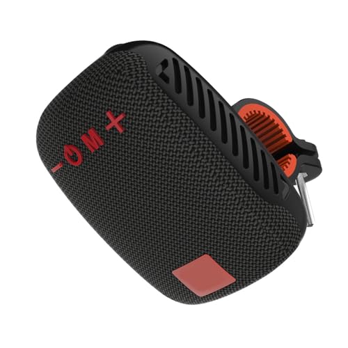 Plyisty Altavoz Bluetooth Portátil para Bicicleta, Altavoz Impermeable para Motocicleta, Tiempo de Reproducción 3H, Emparejamiento Dual, Compatible con Radio FM, Tarjeta TF (Black)