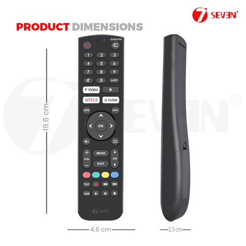 Image of 7SEVEN Compatible with Bpl Smart Led Tv Remote Control, Ensure Existing Original Remote Control Match Exactly Key-by-Key for Optimal Compatibility, AAA Battery Required