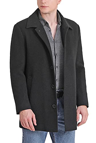 BGSD Men Cole Wool Blend Single Breasted Walking Pea Coat (Also available in Big and Tall)3