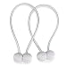BTSKY Decorative Magnetic Curtain Tiebacks Rope - Window Treatment Hardware Curtain Holdbacks Drape Holder Home Office, Set of 2 (Grey)