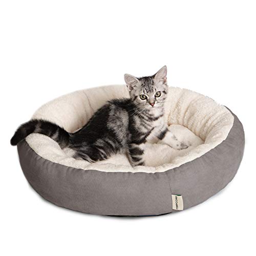 Tempcore Cat Bed for Indoor Cats, Machine Washable Cat Beds, 20 inch Pet Bed for Cats or Small Dogs,Anti-Slip & Water-Resistant Bottom