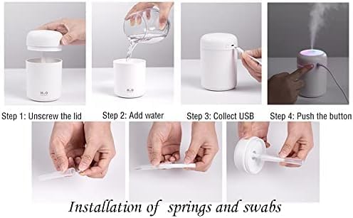 Image of Ultrasonic Cool Mist Humidifier & Essential Oil Diffuser - Quiet Aroma Humidifier for Home, Bedroom & Office - Small Air Purifier for Room Moisture & Relaxation