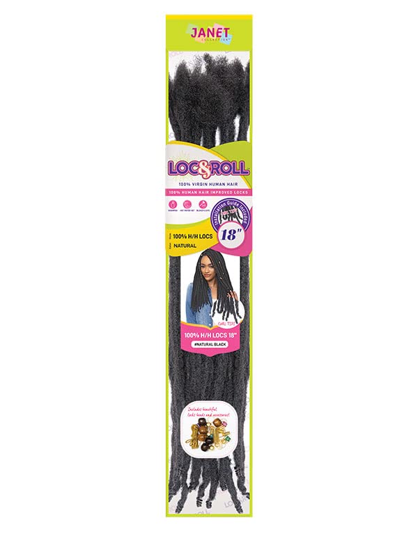 Amazon.com : JANET COLLECTION – Loc N Roll 100% Human Hair Locs 8