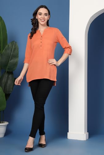 Image of Pistaa's Women's Cotton Relaxed Fit Short Kurti