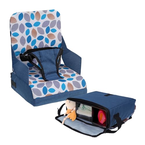 Dreambaby Grab N Go Kids Booster Seat Portable Travel Toddler High Chair for Dining (6M-3Y) with Storage & Shoulder Strap Lightweight and Compact