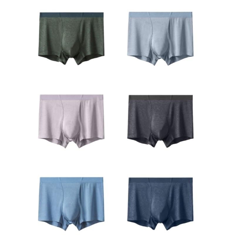 Seamless Mens Underwear Silk 7A Crotch Boxer Briefs