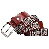 [Für alle Gelegenheiten geeignet]: Der Ledergürtel aus Rindsleder hat ein einfaches und stilvolles Design. Tragen Sie es und Sie können mehr Lob bekommen. Geeignet für den Alltag und die Arbeit, einen Abend, einen Club oder ein Country-Konzert.