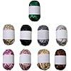 40meter Metallic Tshirt Yarn Polyester Crochet Knitting for Crochet Bag Black Craft Ribbon Roll
