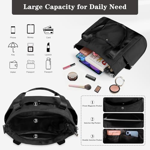 Image of Geestock Tote Bag for Women, Lightweight Large Work Tote Bag, Nurse Handbag Multi-pocket Shoulder Crossbody Tote Bags