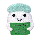 ATGKPU Golf Gifts,Funny Positive Golf Ball Crochet Gag Gift,Emotional Support Presents for Golfers, Dads, Men, Women, Friends, and Coworkers