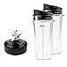 Baalaa 6 Parti di Ricambio per Lame di Estrazione Alette per Frullatore Nutri Ninja BL770 BL780 BL660, Set di Tazze Monodose da 16 Once