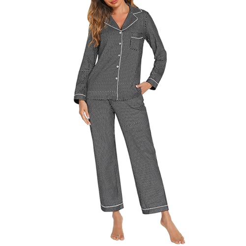 Pyjama 2 pièces femme respirant anti-transpiration à manches longues