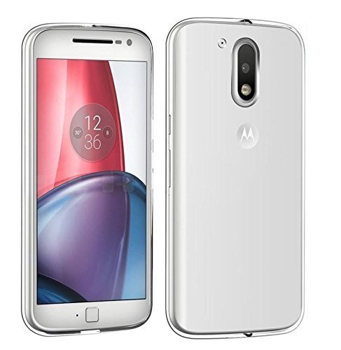Plus Exclusive Soft Silicone TPU 0.3mm Transparent Clear Case Back Case Cover for Motorola Moto G4+ (G4Plus)