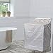 QLLY Washer/Dryer Cover for Top-loading Machine – Waterproof, Dustproof, Sun-Proof, W29”D28”H43” Suitable for most Washers/Dryers on US and Canadian market (Basic Silver)