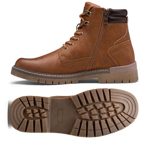 Image of Jousen Mens Boots Fashion Casual Boot Hiking Zipper Chukka Boots for Men