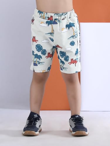 Image of POLKA TOTS 100% Pure Cotton T-Shirt and Shorts Combo For Boys | Summer Dress & Beach Wear for Boys and Toddlers | Breathable Premium Fabric Co-Ord Set Kids | Relaxed Fit Casual Summer Outfit for Kids
