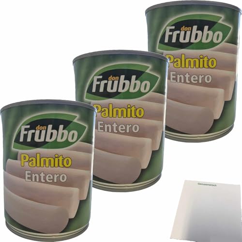 usy Bundle für don Frubbo Palmito Entero Palmherzen geschält 3er Pack (3x500g Dose) + usy Block