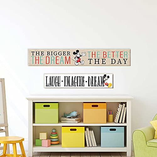 Open Road Brands 90199376-S Disney Mickey Mouse Bigger The Dream Wood Wall Decor - Large Mickey Mouse Wall Art thumb #4