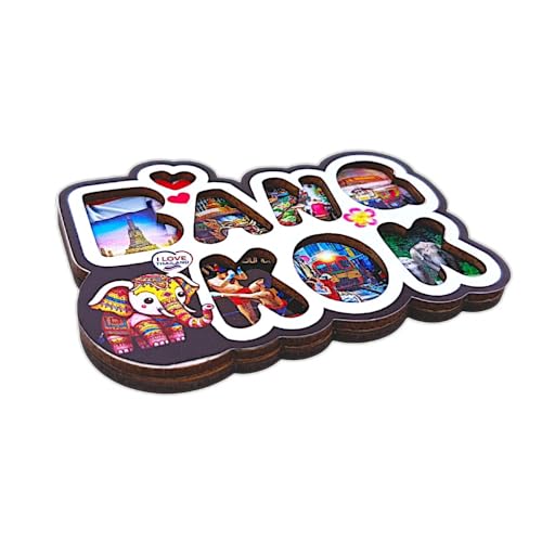 BDM - Fridge Magnet Thailand, Thai Souvenir, Magnets Elephants Wood Handmade Imported, Bangkok 3D Magnet, Thailand - Model 8 BDM - Fridge Magnet Thailand, Thai Souvenir, Magnets Elephants Wood Handmade Imported, Bangkok 3D Magnet, Thailand - Model 8