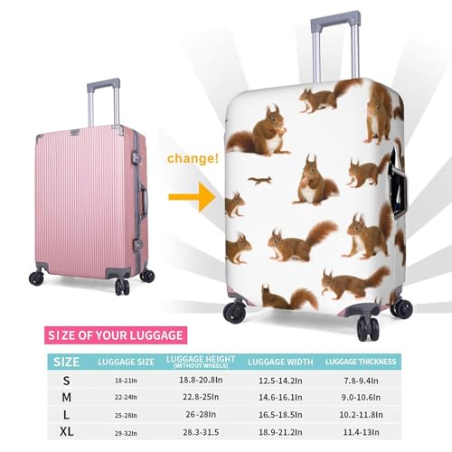 Housse de protection en polyester lavable blanc Medium motif écureuil