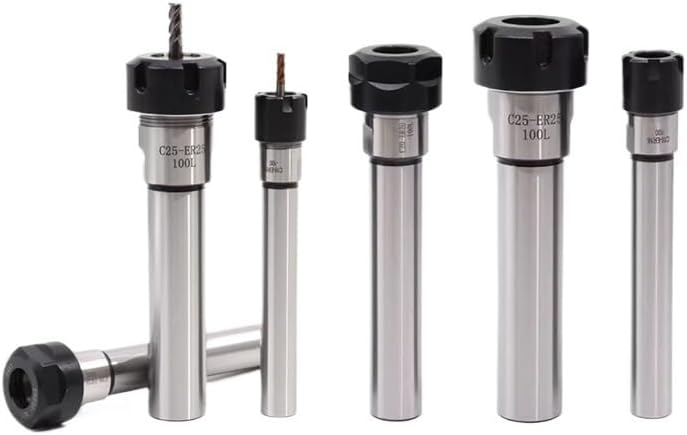 1pc C8 C10 C12 C16 C20 C25 C32 ER8 ER11 ER16 ER20 ER25 ER32 100 150L Collet Chuck Holder CNC Milling Lengthen Tool ER Extension Rod(M Nut,C40-ER32-200L)