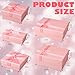 Tenceur 10 Pcs Gift Boxes with Lids Heavy Duty Nested Assorted Sizes Cardboard Gift Boxes for Presents with Ribbon for Xmas Holiday Present(Pink,5 Size)