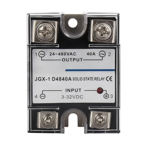 Justivana Single Phase Solid State Relay Single Phase SSR DC Control AC Solid State Relay 40A