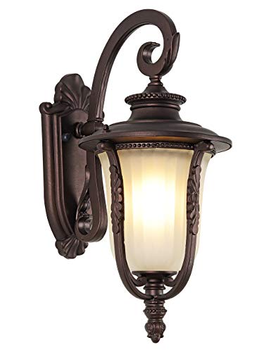 Designer Outdoor Wall Lanterns Rustic Exterior Light Fixture as Front Porch Light Wall Mount, 18