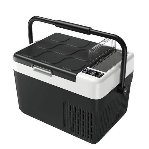 EUHOMY �ԍڗ①�� 12L �|�[�^�u���①�� �o�b�e���[�����\ �n���h���t�� �ԍڗ①�� ���^ -20���`20�� �}���Ⓚ �R���v���b�T�[�� MAX/ECO���[�h 4WAY�d���Ή� �R���p�N�g AC100V DC12V/24V �ȃG�l 42dB�É�