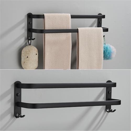 Porte-serviettes avec crochet suspendu pour optimiser les petites salles de bain - 6