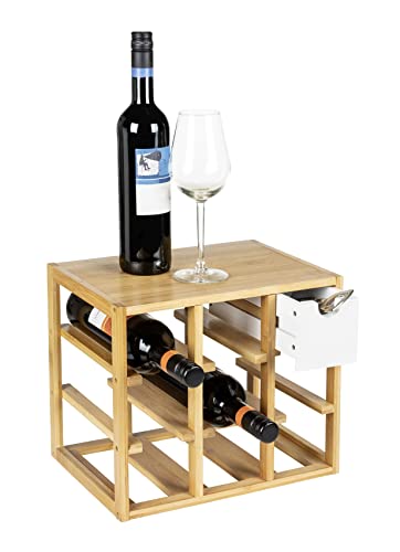 Soporte para botellas Wenko Finja de bambú 33,5x29x24 cm miniatura 5