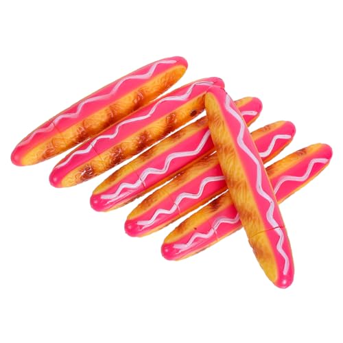 HYTROVE 6個学校用おもしろ文具 食品モチーフボールペン ホットドッグ形状のユニークな筆記具 男の子女の子向け楽しい学用品 教室やパーテ