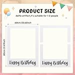 32 x 24 Inch Extra Large Happy Birthday Photo Booth Selfie Frame Props Picture DIY Cutouts Photo Backdrop Cardboard Props for Party Supplies Favors(Vertical,White) - Image 2