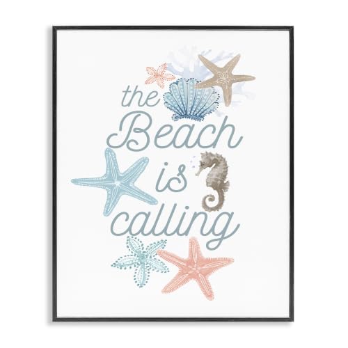 Beach Is Calling Sea Life, 16 x 20 Inch Framed Giclée Print