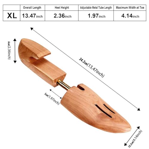Cedar Space Wooden Shoe Stretcher Tree, 6.5-14 Sizes Cedar Wood Shoe Trees,2/4PC Shoe Stretcher for Men, Sneakers,Boots2