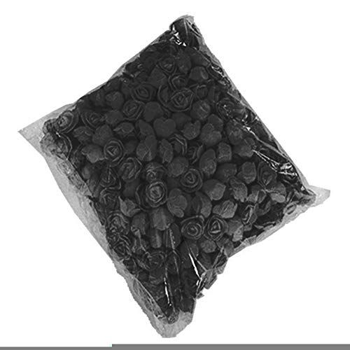 shengyuze Decorative Fake Flower 500Pcs PE Foam Rose Head Artificial Flower for DIY Bear Doll Wedding House Decor - Black