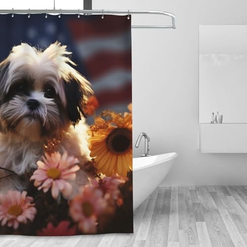 Rideau de douche Shih Tzu : la solution étanche anti-projections - 7