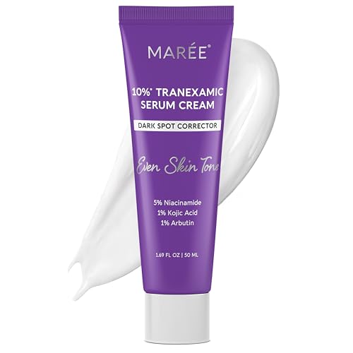 MAREE 10% Tranexamic Serum Cream - Alpha Arbutin Cream with Tranexamic Acid Niacinamide - Dark Spot Corrector with Alfa Arbutin - Acido Tranexamico Crema para Manchas Oscuras en la Cara