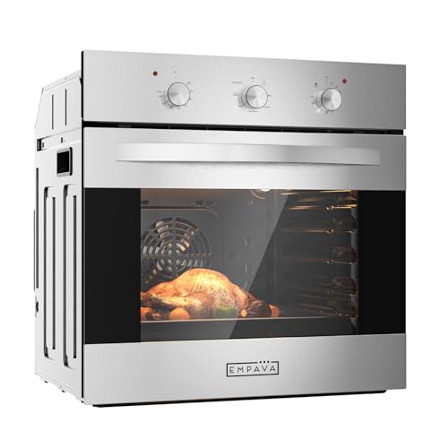 Comparison: Electric Wall Oven 7 Empava 24 inch Electric Single Wall Oven with 6 Cooking Funcitons, Built-in Convection System with Mechanical Knob Control, 24in, Stainless Steel