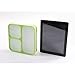 MUNCHBOX Bento Lunch Box - Sleek Edition (Green) Ultra-Slim Tray Leakproof 3-Compartment with Air Tight Seal Prevents from Mixing and Spilling - Microwavable Dishwasher Friendly For Kids & Adults.