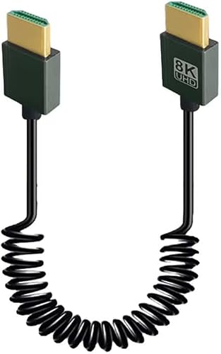 Generic 8K60Hz HDMI 2.1 Spring Cable 0.5m Straight Head