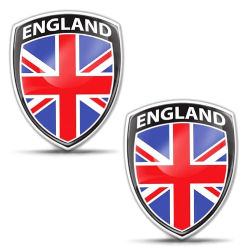 2 Pezzi 3D Silicone Adesivi Resinati Bandiera Nazionale Regno Unito UK GB United Kingdom Union Jack Emblema per Auto Moto Finestrìno Scooter Bici Motociclo Tuning