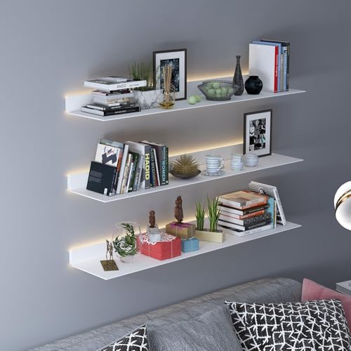 Étagère flottante LED pour optimiser les petits espaces avec un meuble mural - 3