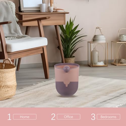 Caneca de basura compacta para cocina estilo nórdico 3L morada miniatura 4