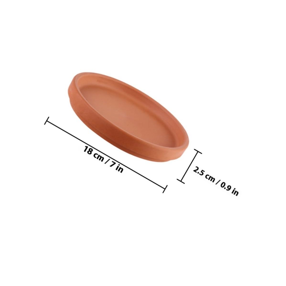 Alipis 4 Stück Runder Terrakotta Untersetzer aus Argil 18cm für Pflanzgefäße mit Wasserablauf und Stabilem Stand für Zimmerpflanzen und Blumentöpfe